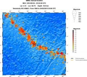 regional magnitude historical seismicity