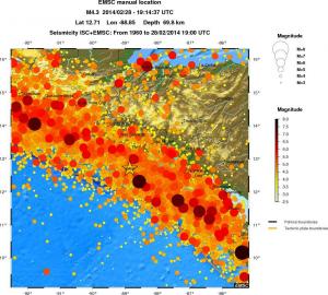 regional magnitude historical seismicity