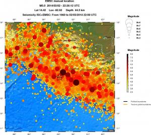 regional magnitude historical seismicity