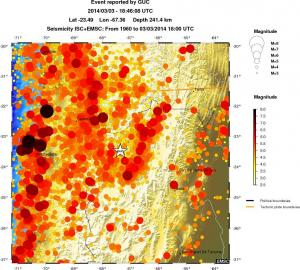 regional magnitude historical seismicity