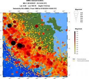 regional magnitude historical seismicity