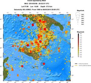 regional magnitude historical seismicity