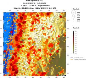 regional magnitude historical seismicity