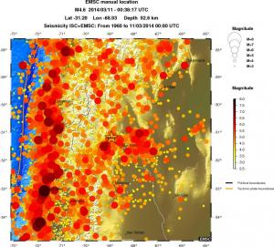 regional magnitude historical seismicity