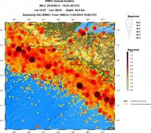 regional magnitude historical seismicity
