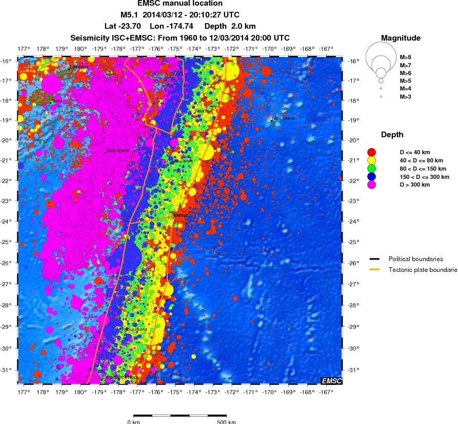 wide historical seismicity