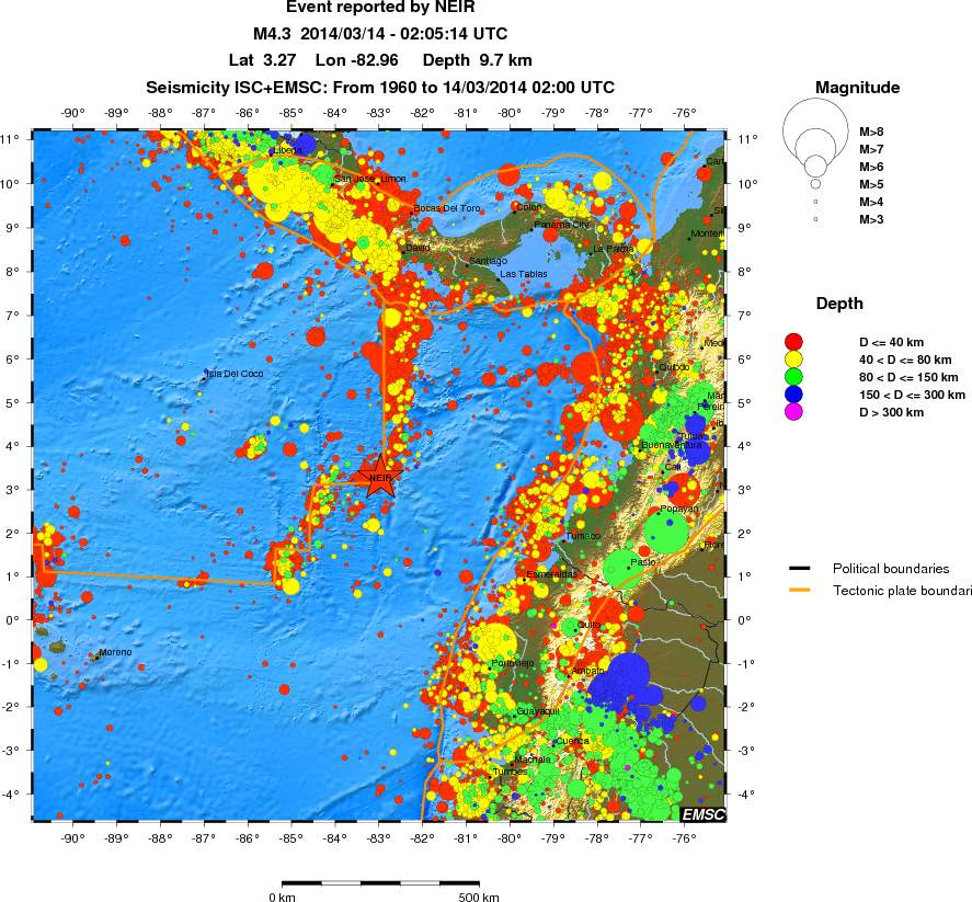 wide historical seismicity