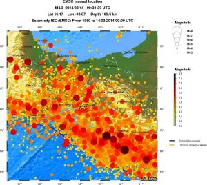 regional magnitude historical seismicity