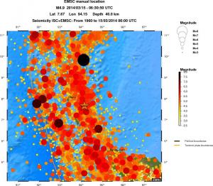 regional magnitude historical seismicity