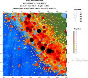 regional magnitude historical seismicity