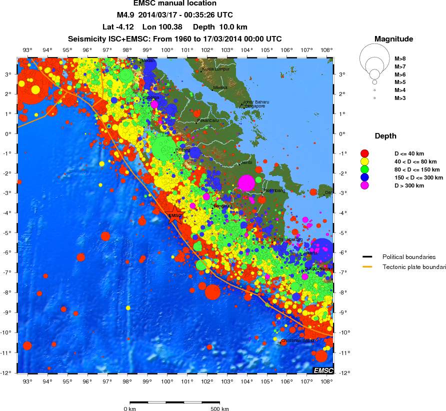 wide historical seismicity