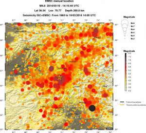regional magnitude historical seismicity