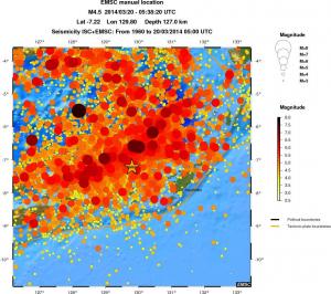 regional magnitude historical seismicity