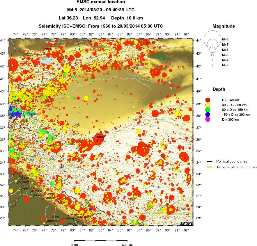 wide historical seismicity