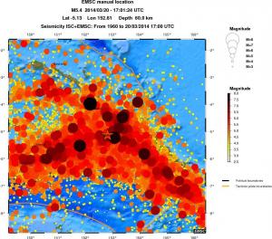 regional magnitude historical seismicity
