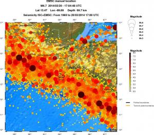 regional magnitude historical seismicity