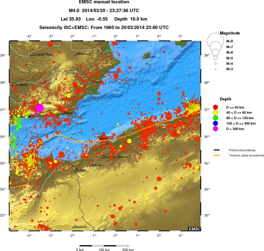 regional historical seismicity