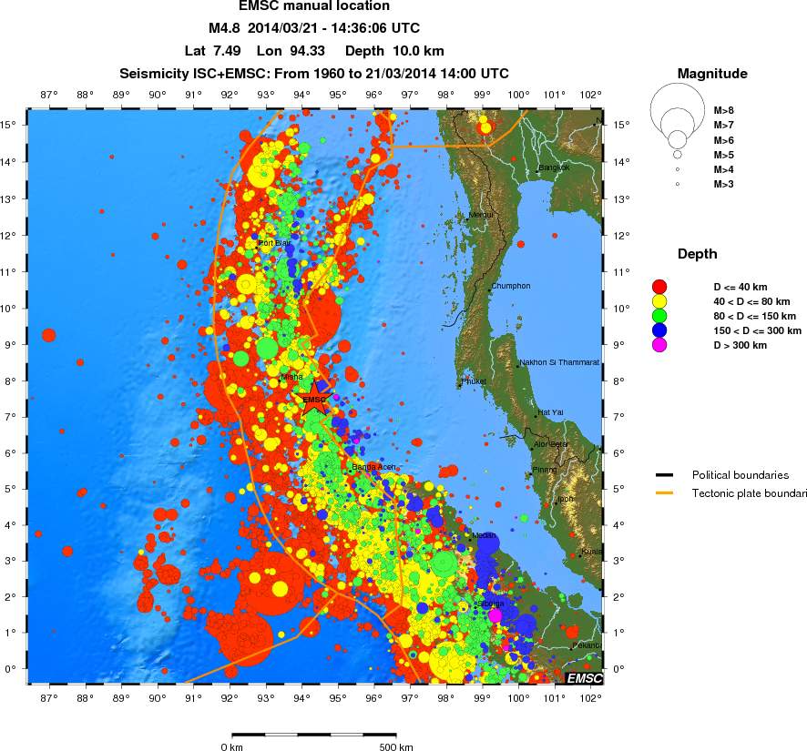 wide historical seismicity