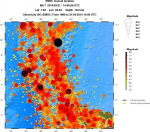 regional magnitude historical seismicity