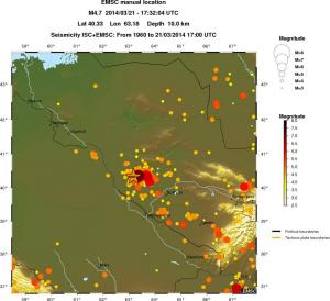 regional magnitude historical seismicity