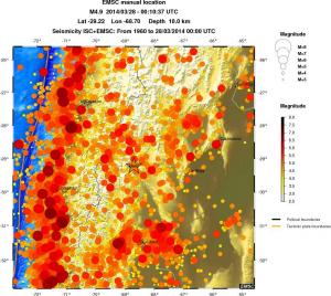 regional magnitude historical seismicity