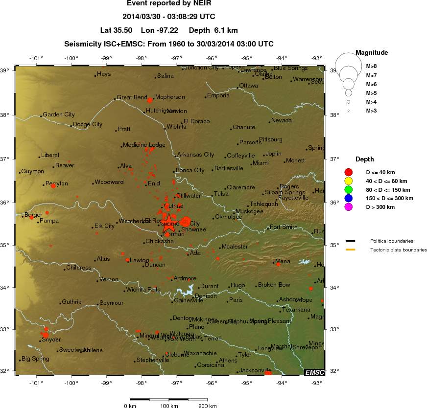 regional historical seismicity