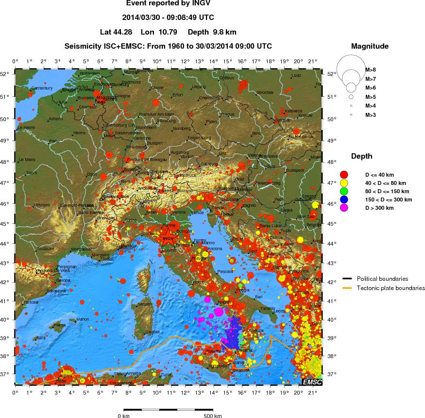 wide historical seismicity