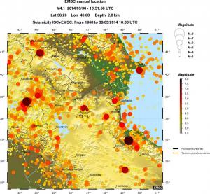 regional magnitude historical seismicity