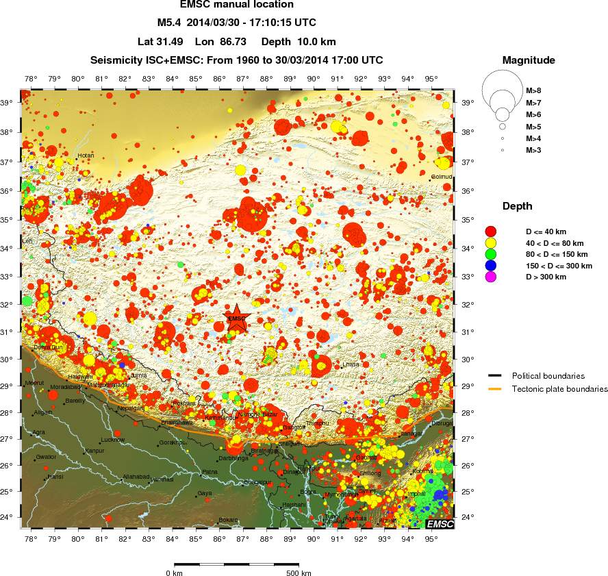 wide historical seismicity