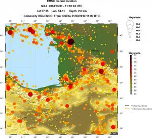 regional magnitude historical seismicity