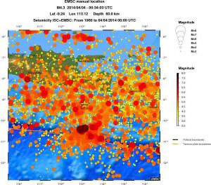 regional magnitude historical seismicity