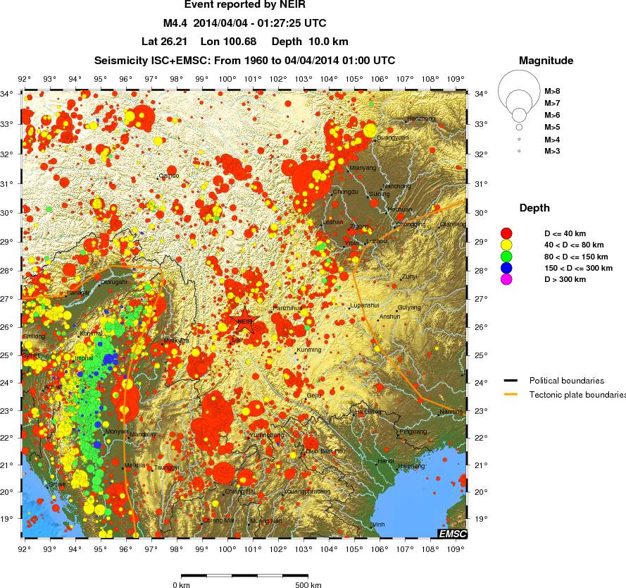 wide historical seismicity