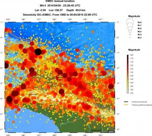 regional magnitude historical seismicity