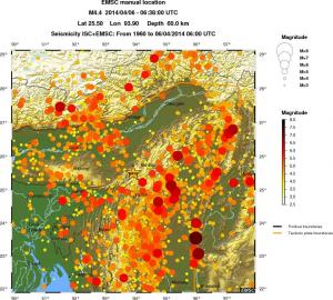 regional magnitude historical seismicity