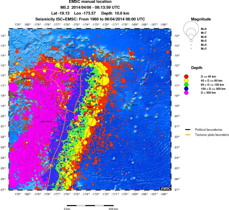 wide historical seismicity