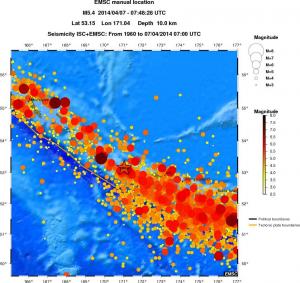 regional magnitude historical seismicity