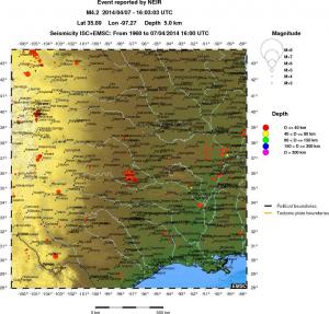 wide historical seismicity