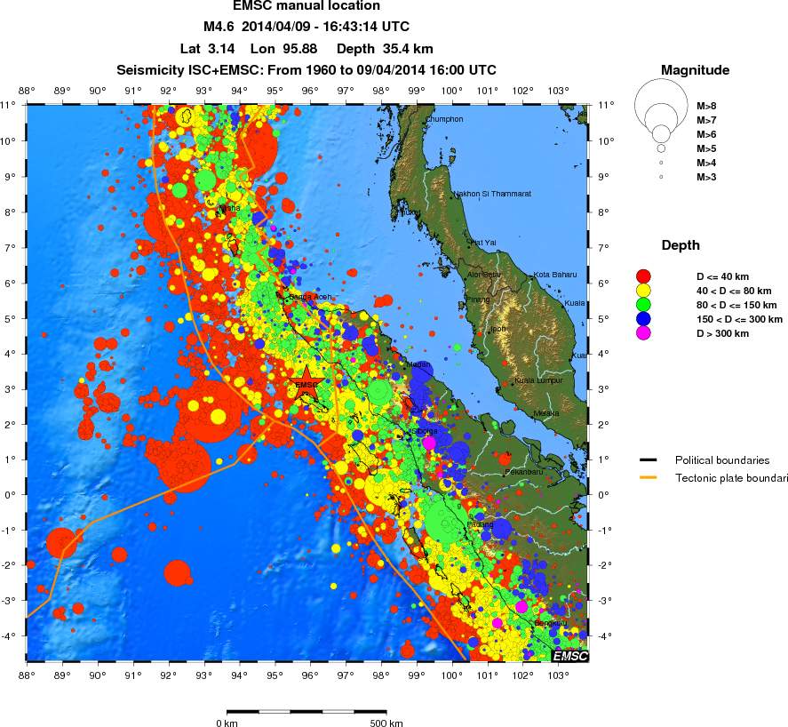 wide historical seismicity