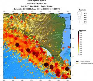 regional magnitude historical seismicity