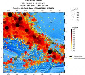 regional magnitude historical seismicity