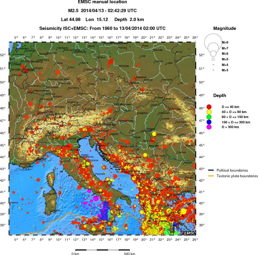 wide historical seismicity