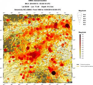 regional magnitude historical seismicity