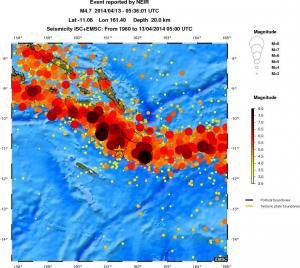 regional magnitude historical seismicity