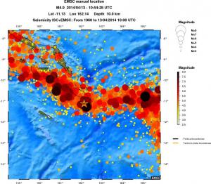 regional magnitude historical seismicity