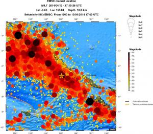 regional magnitude historical seismicity