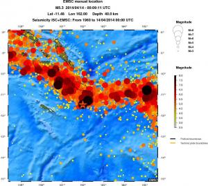 regional magnitude historical seismicity