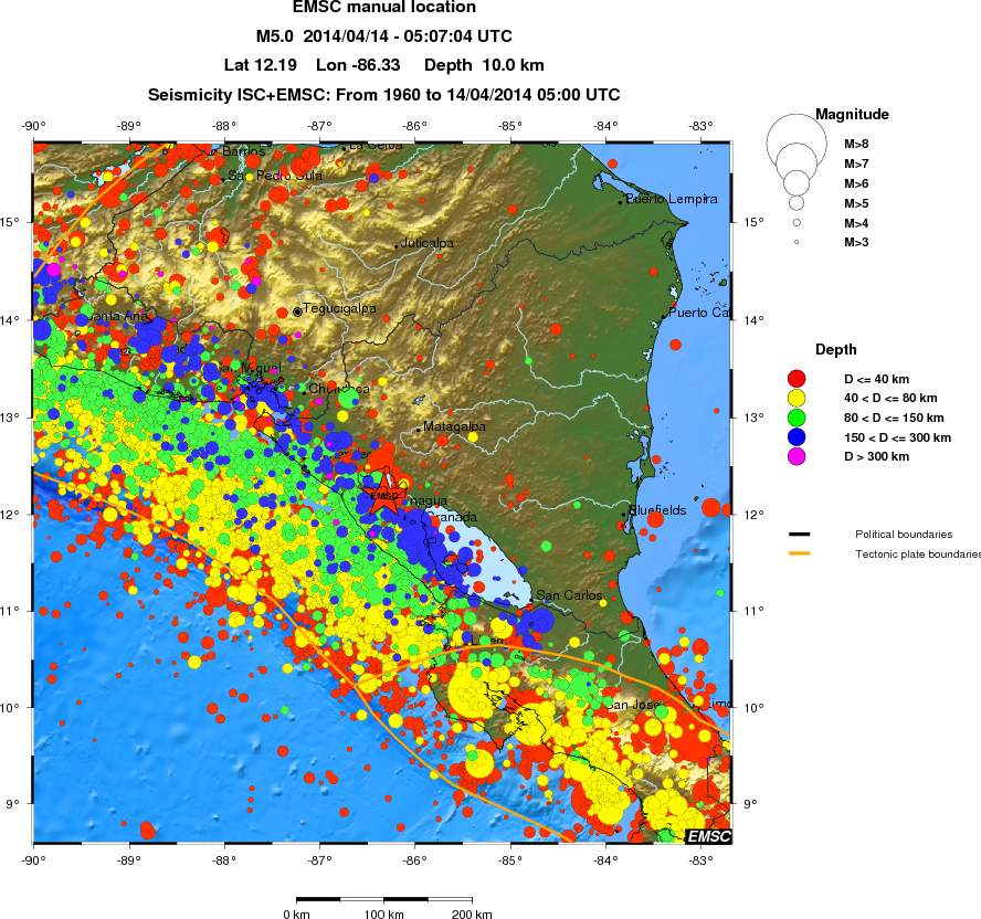regional historical seismicity