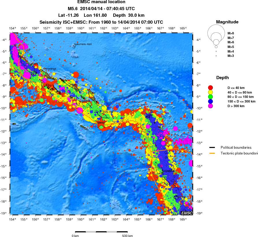 wide historical seismicity