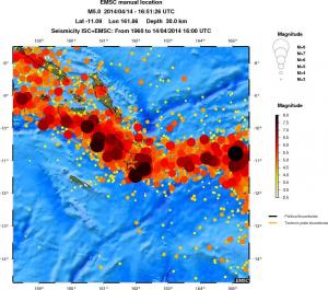 regional magnitude historical seismicity