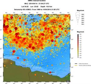 regional magnitude historical seismicity